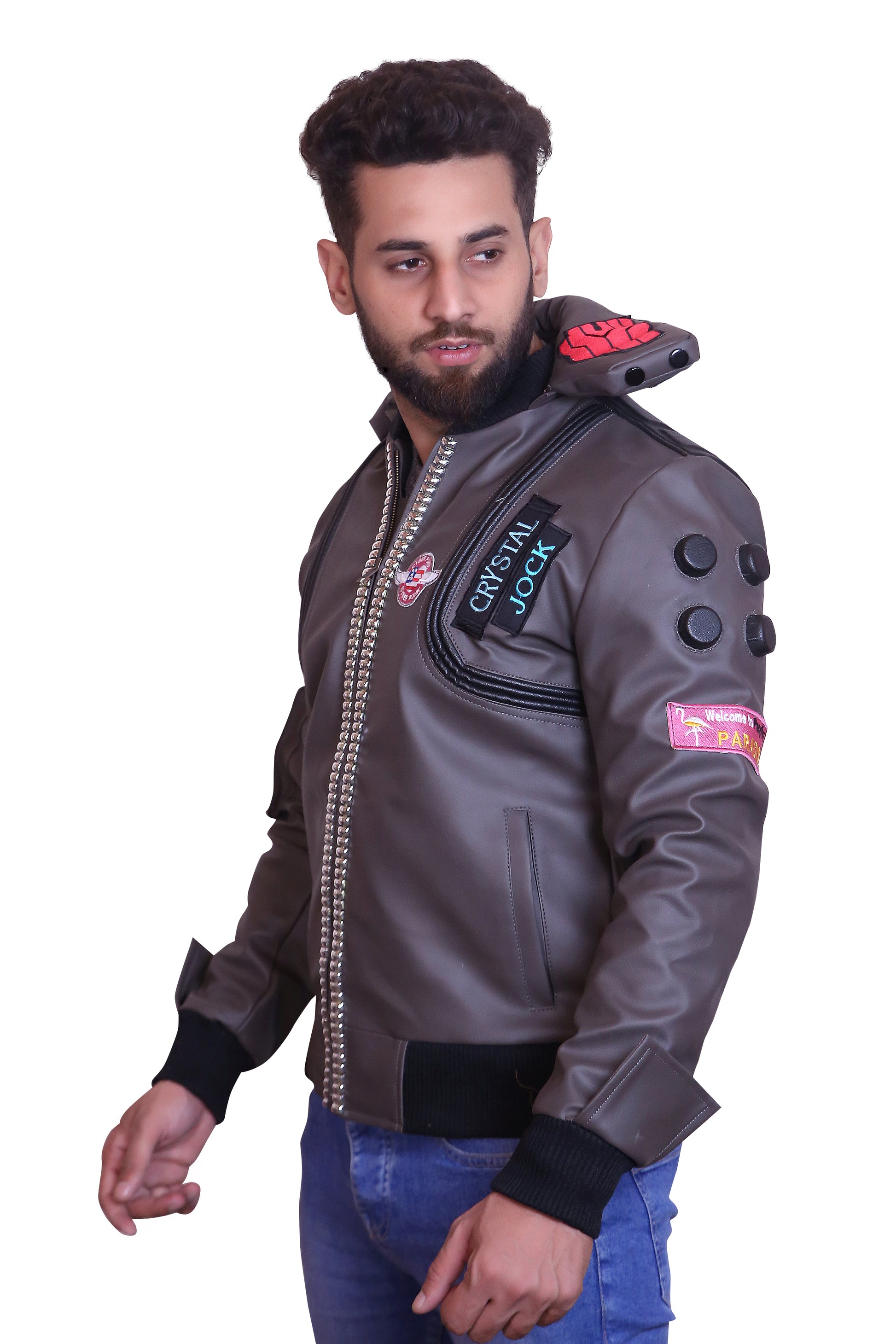 Real World Cyberpunk Studded Bomber Jacket Samurai Edition