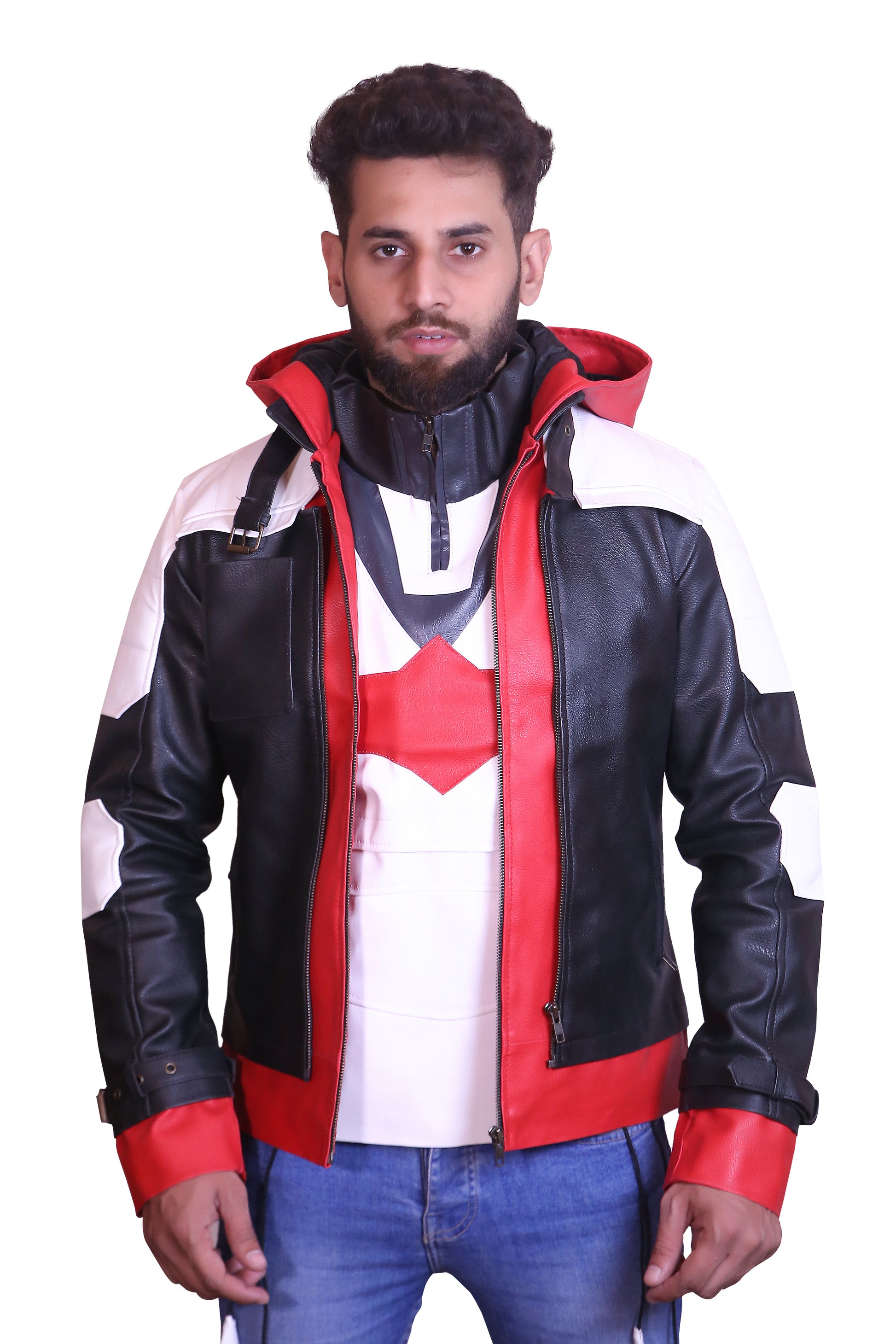 The Outlaw: Men's Red Hood (Jason Todd) Cosplay Leather Jacket
