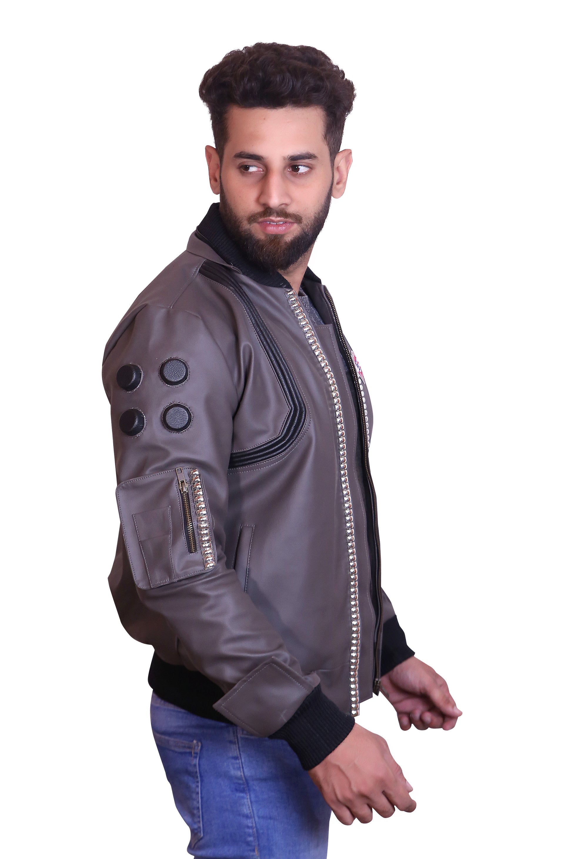 Real World Cyberpunk Studded Bomber Jacket Samurai Edition