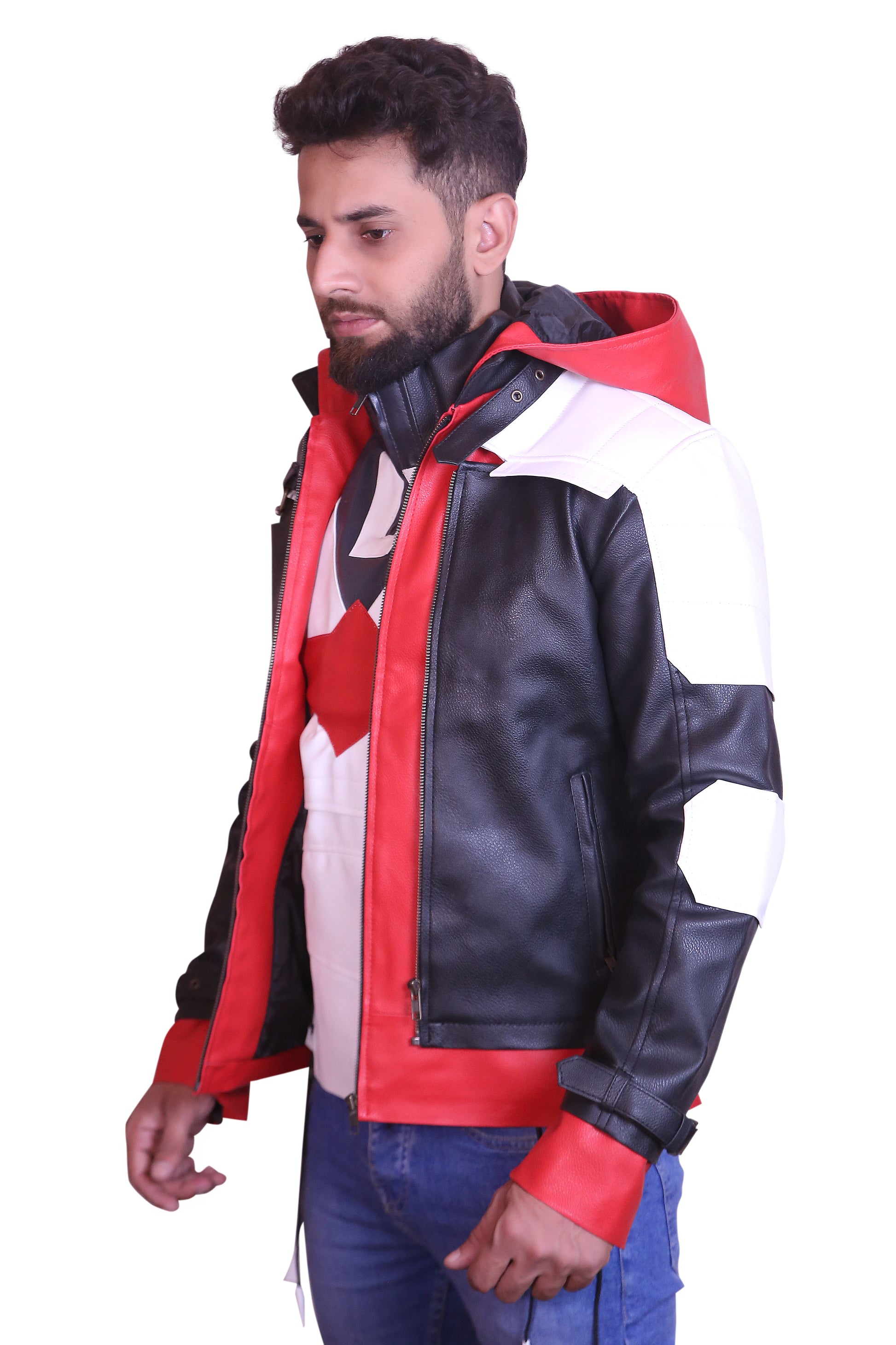 The Outlaw: Men's Red Hood (Jason Todd) Cosplay Leather Jacket