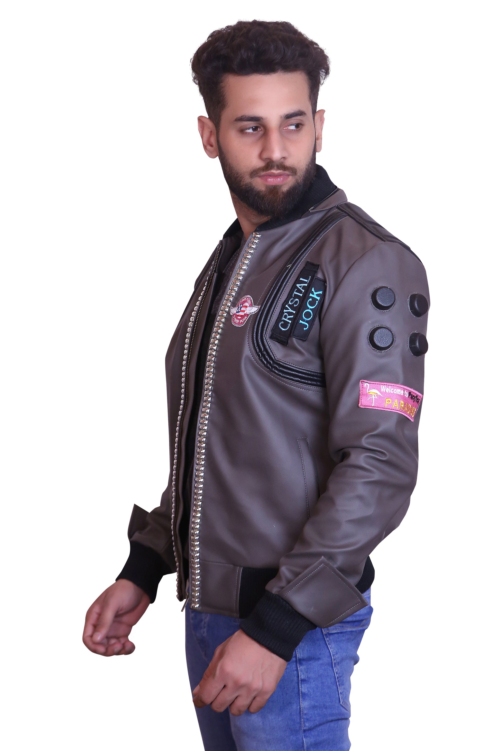 Real World Cyberpunk Studded Bomber Jacket Samurai Edition