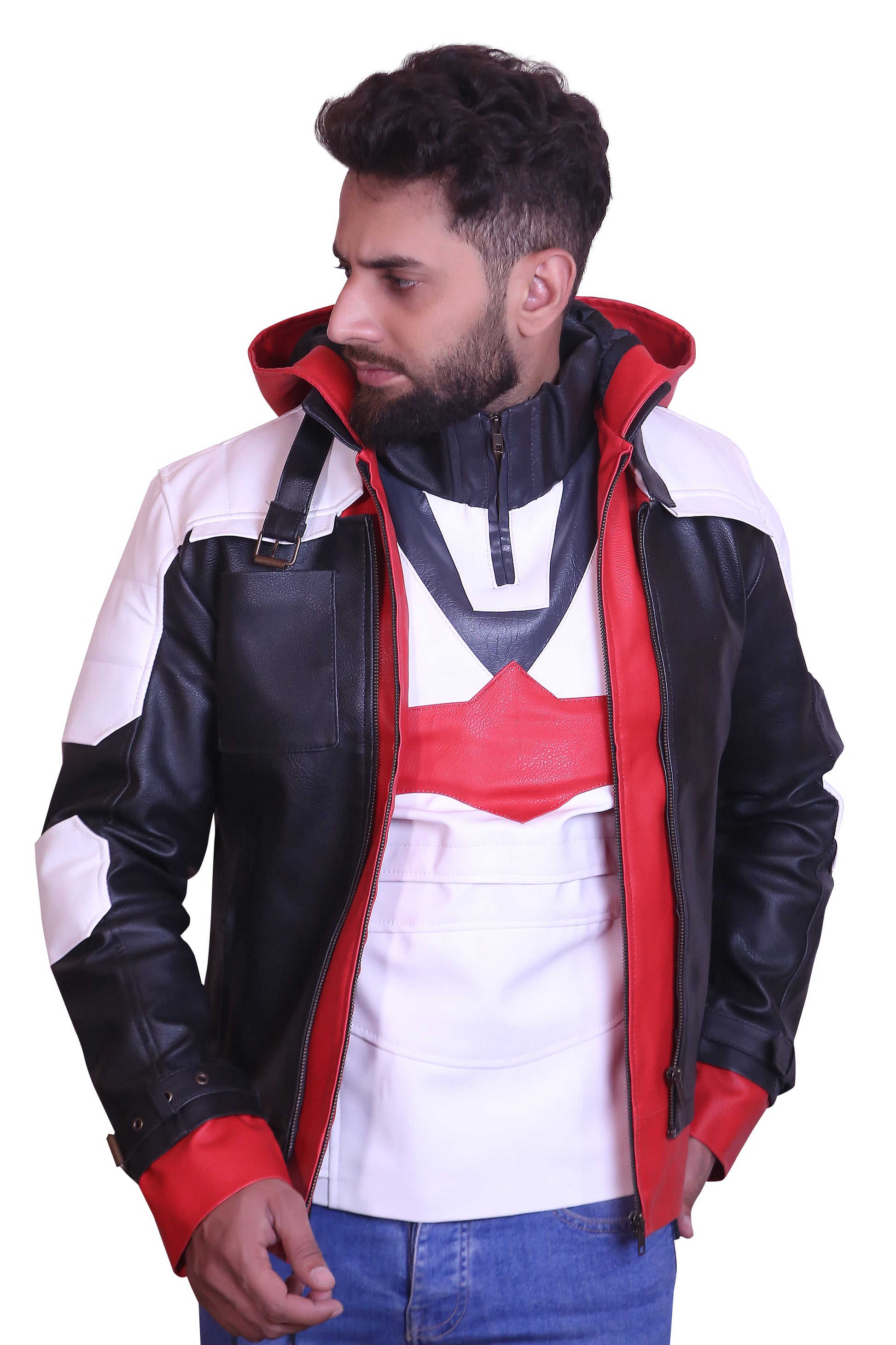 The Outlaw: Men's Red Hood (Jason Todd) Cosplay Leather Jacket