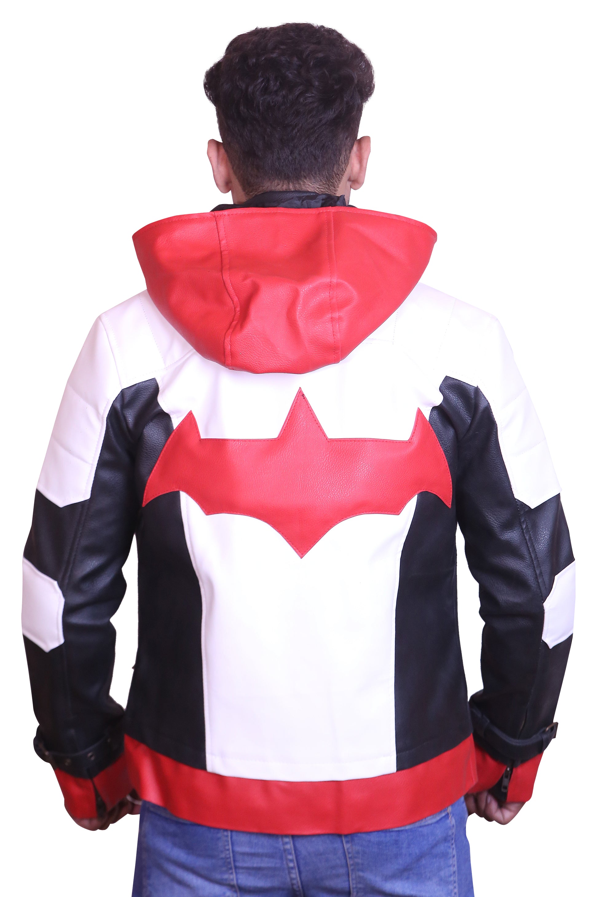 The Outlaw: Men's Red Hood (Jason Todd) Cosplay Leather Jacket