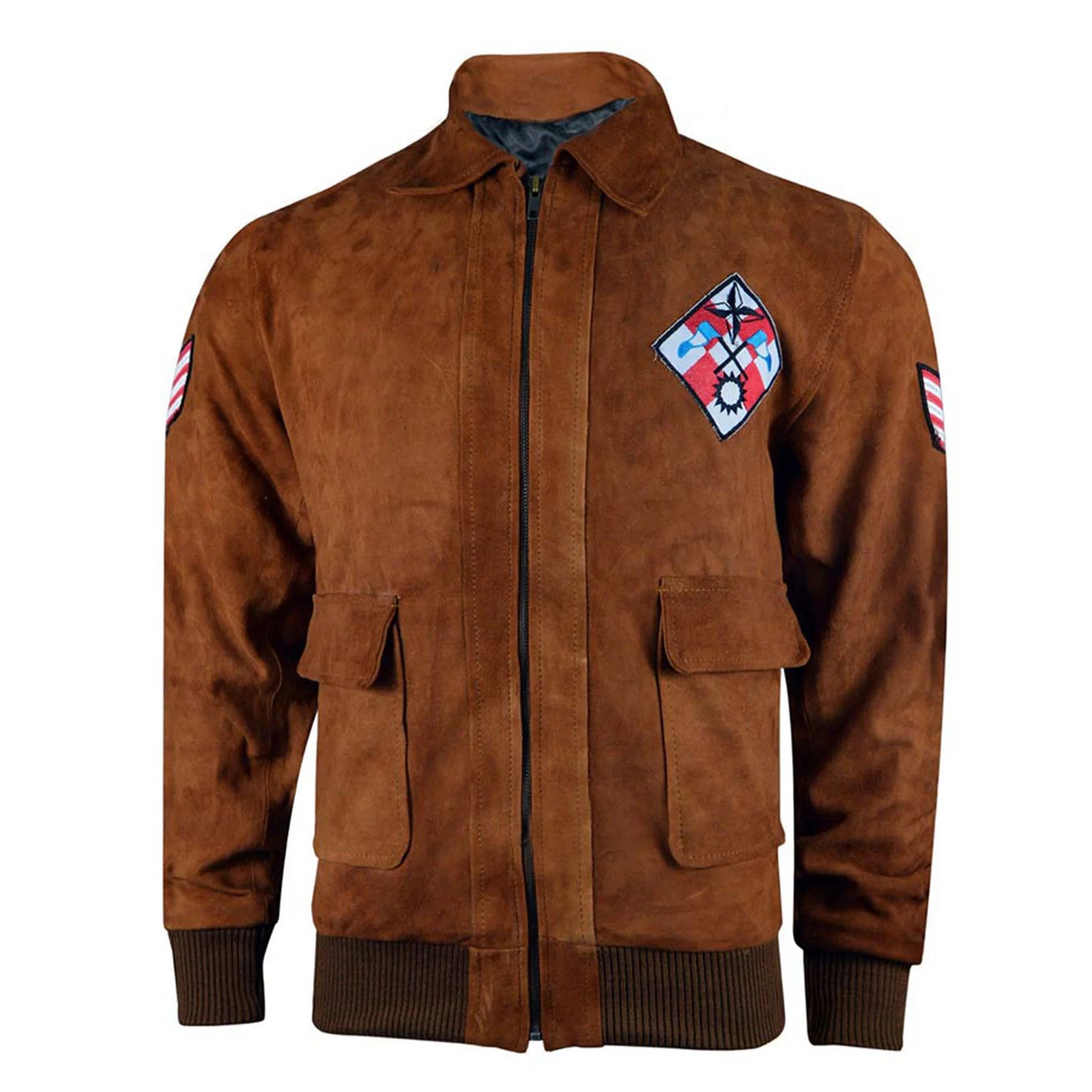 Ryo Hazuki Suede Bomber Jacket Vintage Streetwear