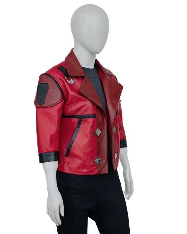 Violet Arcane Red Leather Jacket