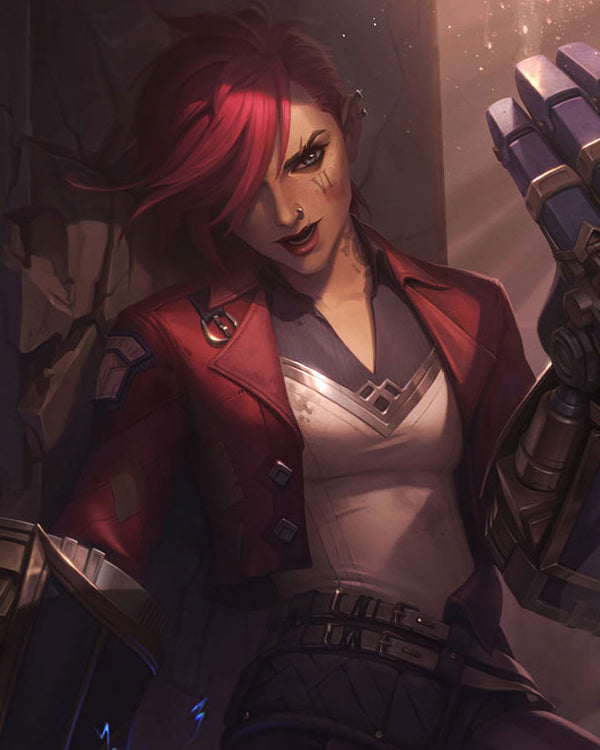 Violet Arcane Red Leather Jacket