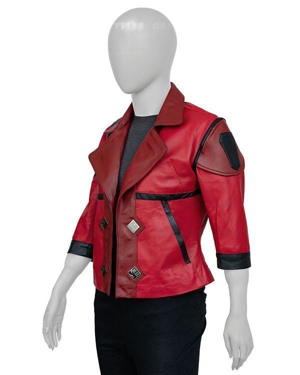 Violet Arcane Red Leather Jacket