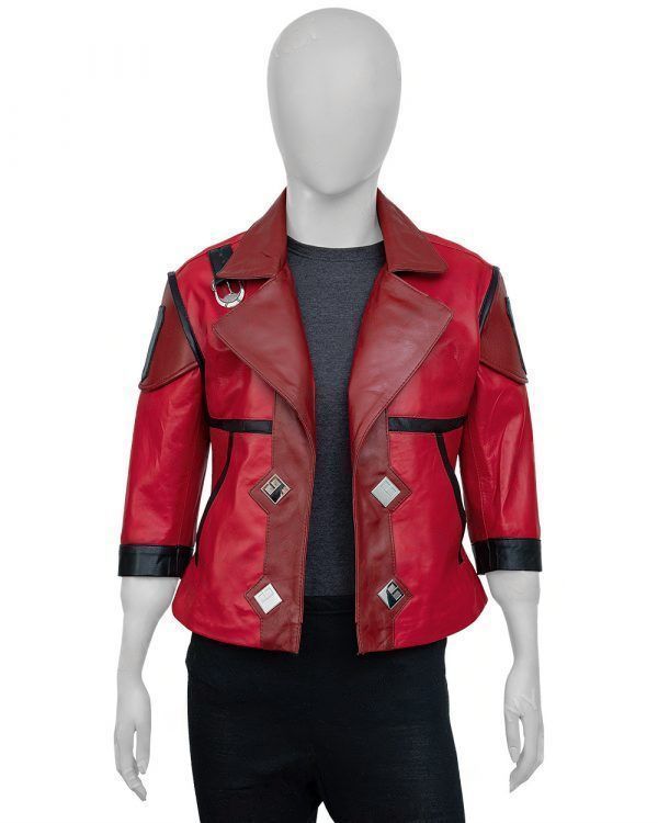Violet Arcane Red Leather Jacket