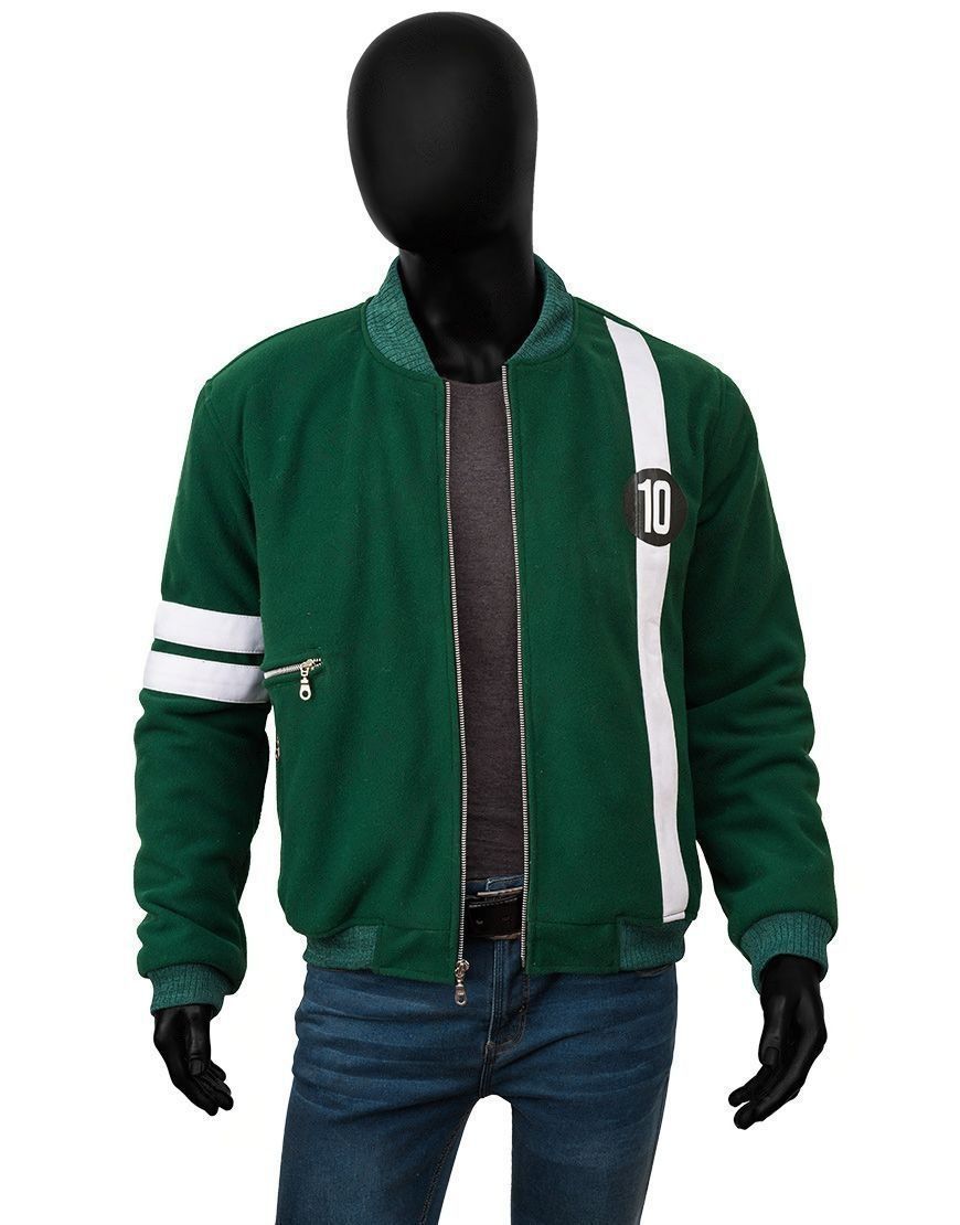 Green Ben 10 Symbol Bomber Jacket - Inspired by Ben 10
