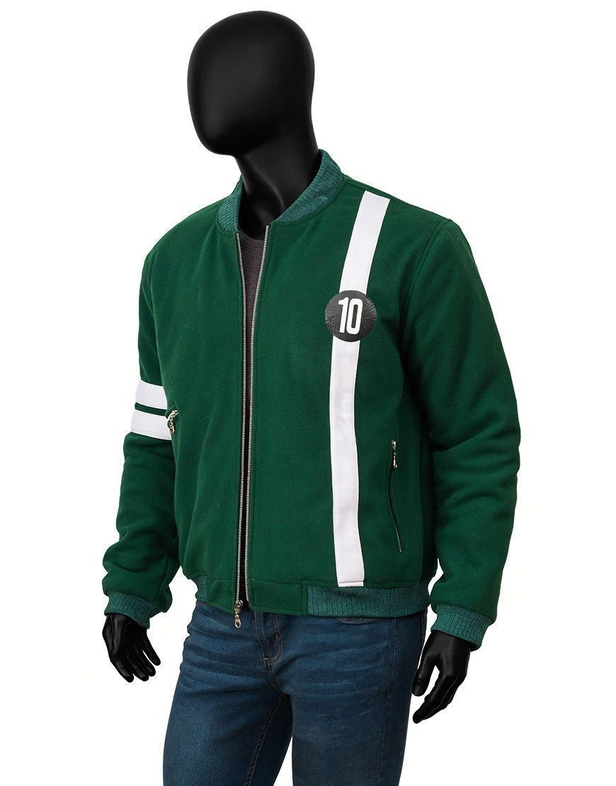 Green Ben 10 Symbol Bomber Jacket - Inspired by Ben 10