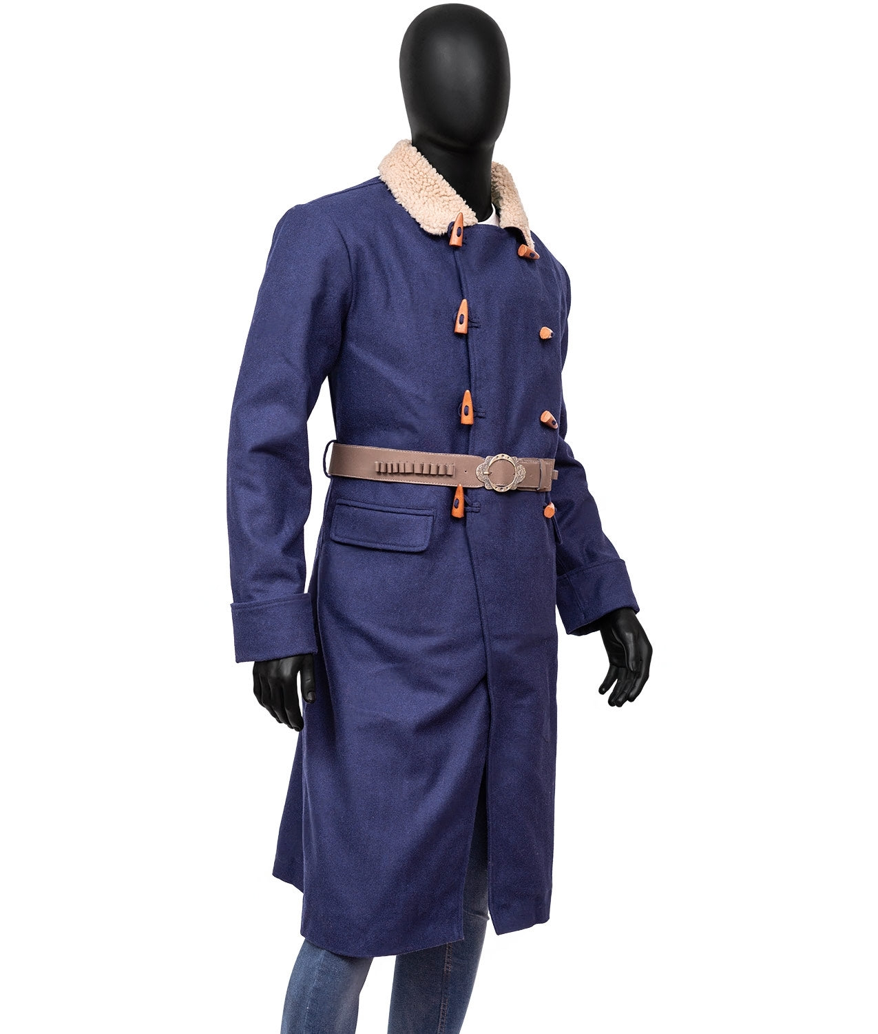 Arthur Morgan RDR2 Blue Wool Coat Duffle Style