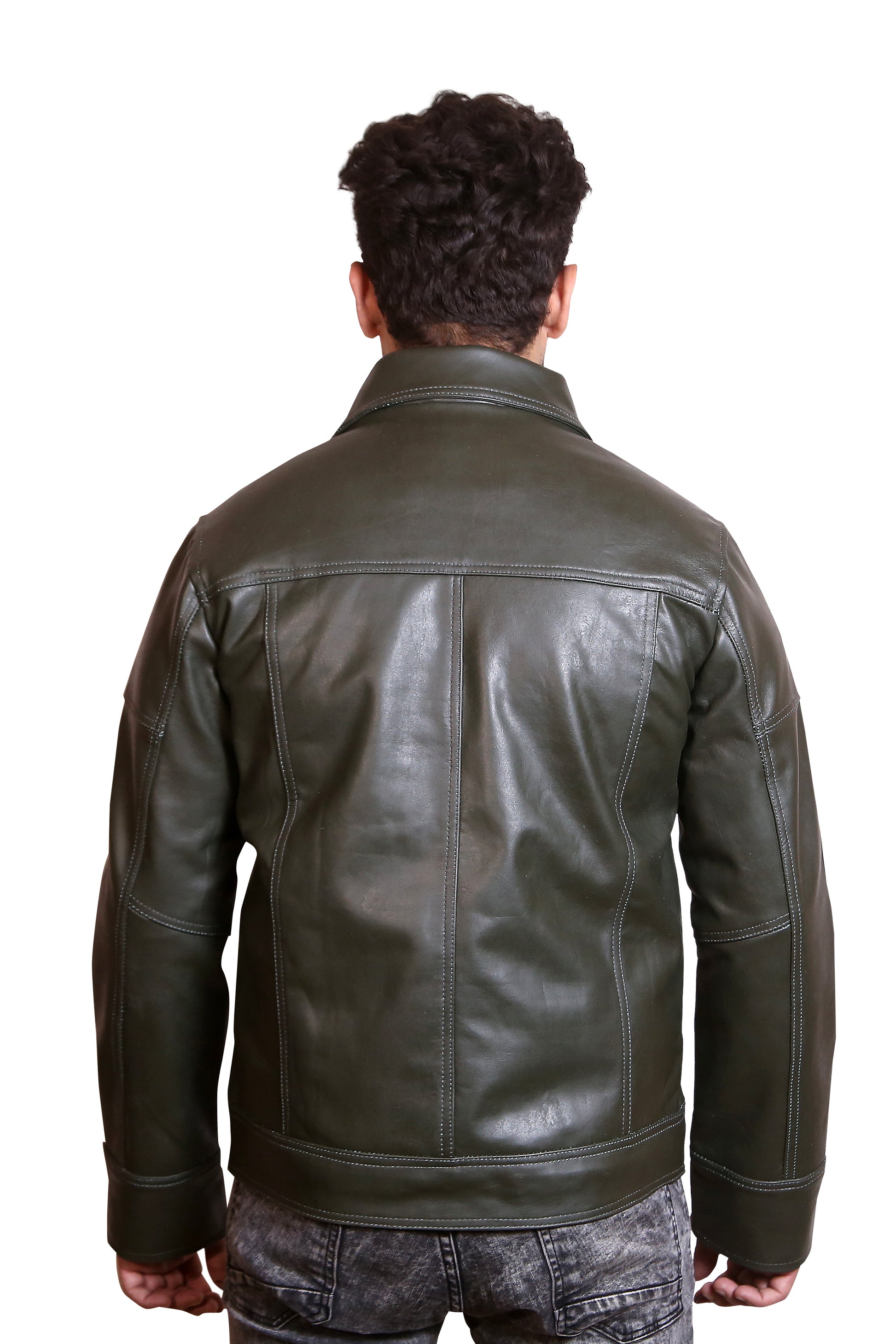 Supreme Texture: Men's Black Quilted Panel Double Rider Leather Jacket