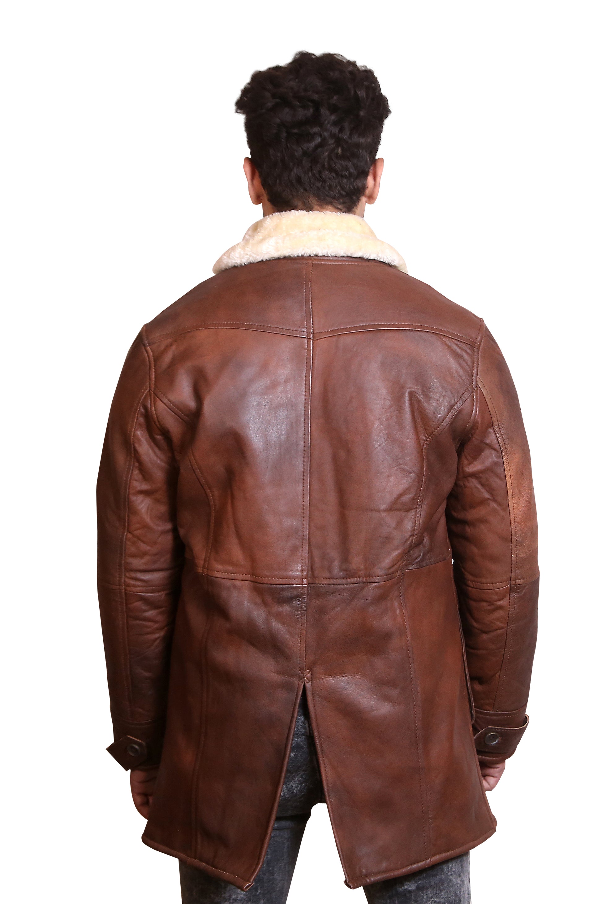 The Icon: Ultimate Men's Shearling-Lined Winter Leather Jacket