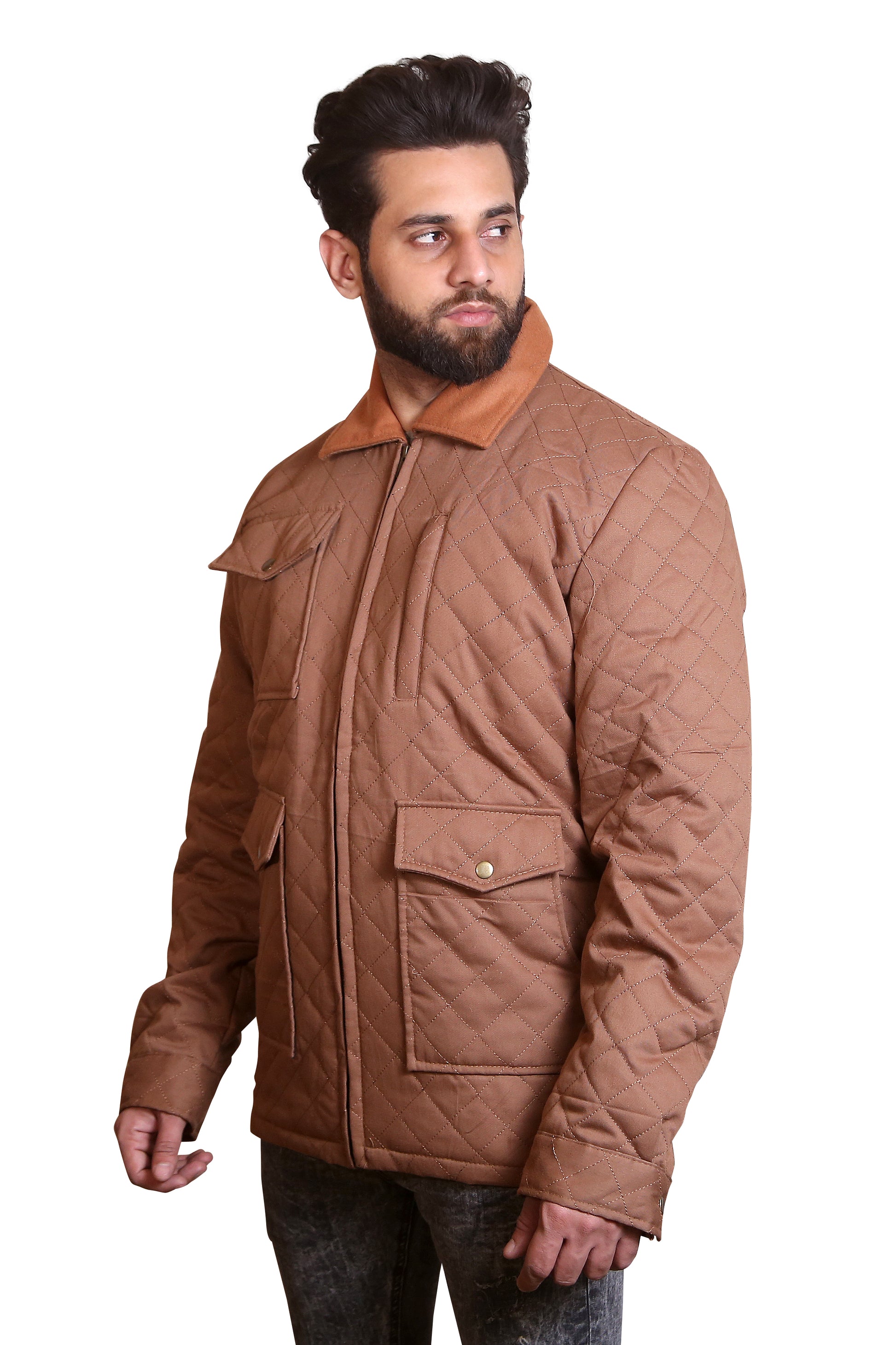 Statement Maker: Men's Full-Length Red Hooded Coat with Dramatic Faux Fur Trim