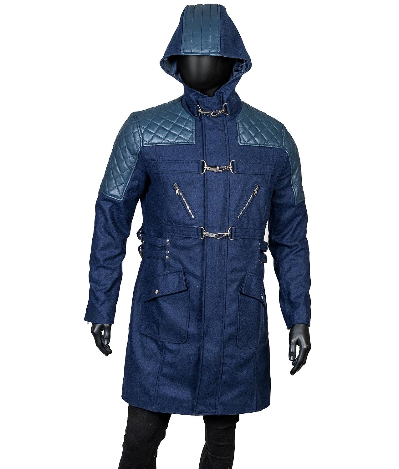 DMC 5 Nero Demon Hunter Hooded Trench Blue Coat