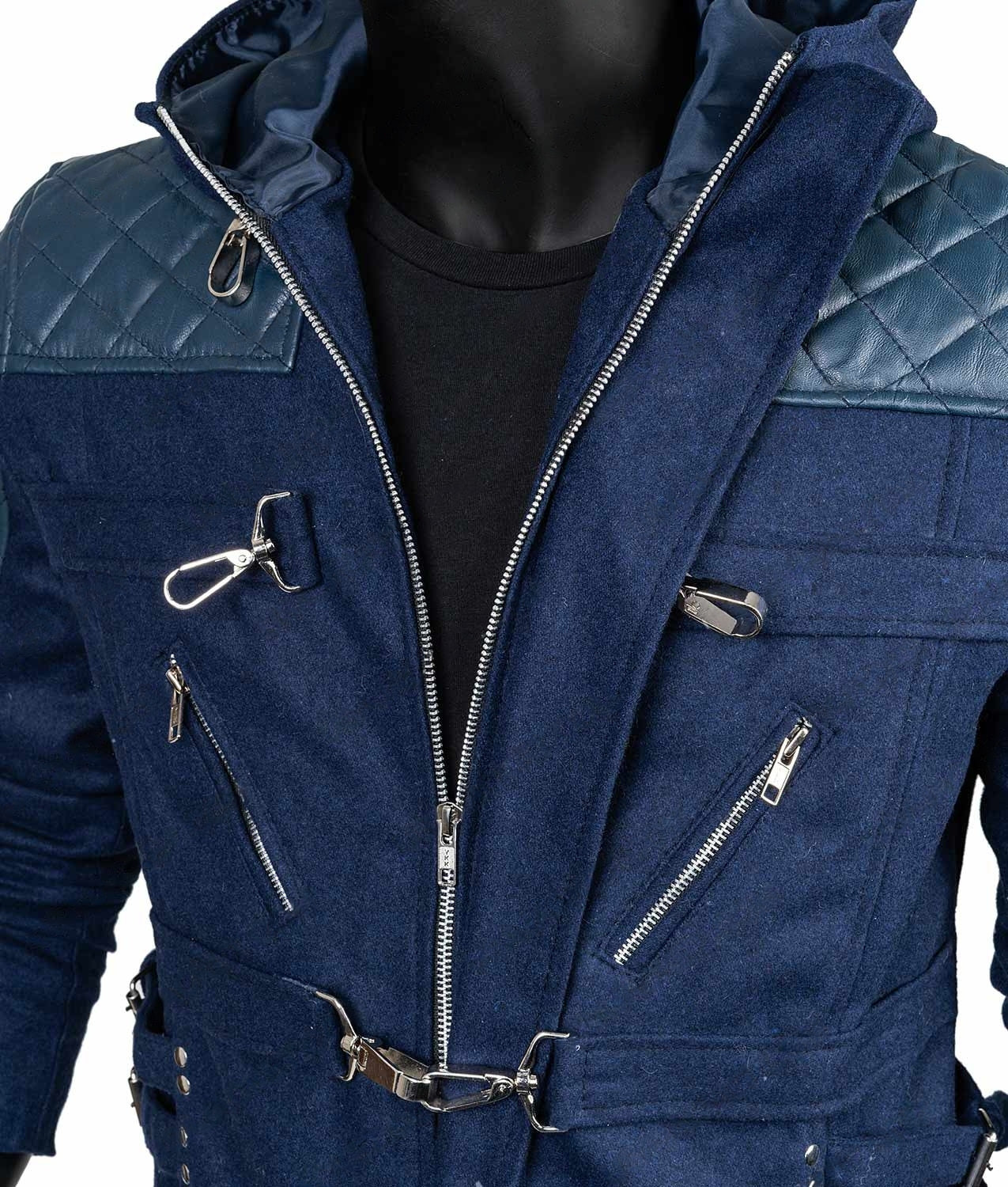 DMC 5 Nero Demon Hunter Hooded Trench Blue Coat