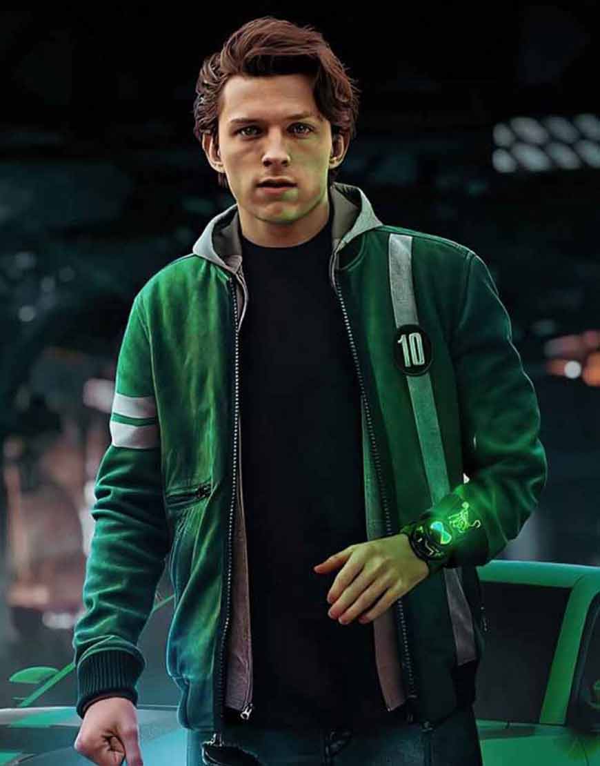 Green Ben 10 Symbol Bomber Jacket - Inspired by Ben 10