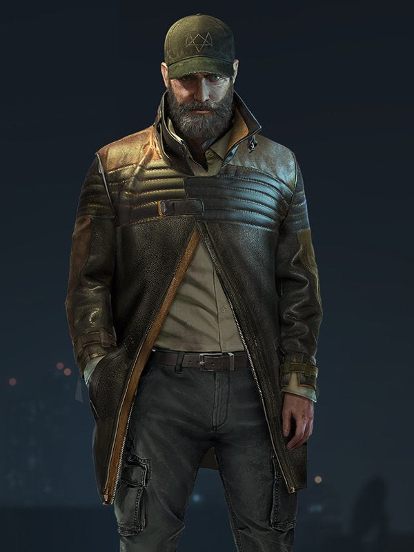 Aiden Pearce Watch Dogs Leather Trench Coat for Real Urban Vigilante Style